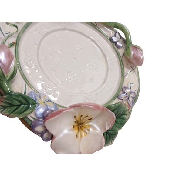 Fitz and Floyd Classics Candle Holder Garden Rhapsody Collection Pedestal 1999 - Picture 4 of 16